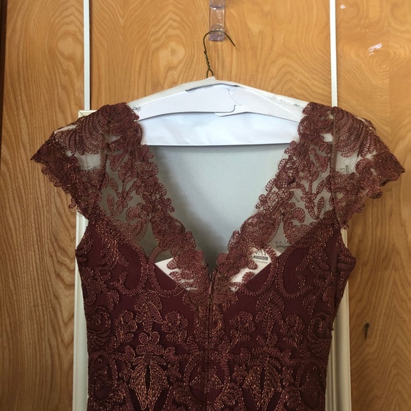 Tadashi Shoji "Rust" Evening Gown - Picture 3 of 8